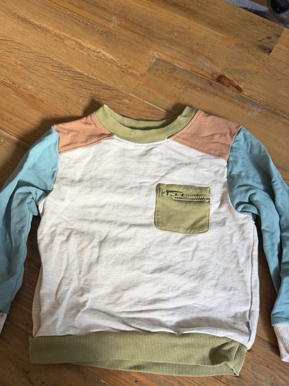 Play by Little Sleepies Colorblock Long-Sleeve Pocket Tee - White, Light Blue,